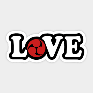 Love Taiko Red Mitsudomoe Symbol Sticker